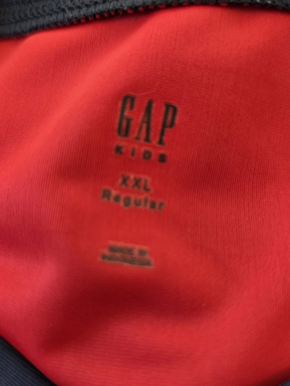 Gap Kids Red Surf Logo Swim Tee with Navy Trim Size XXL